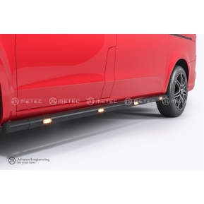 BENZ VITO 19 - Sidebar BRACE-IT ø60mm, LED | wheelbase L1/L2, Black