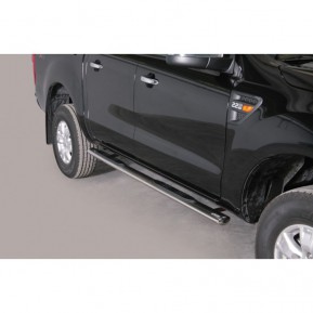 Stigtrinn m/innfelt step, Oval, rustfritt, Ford Ranger '12-
