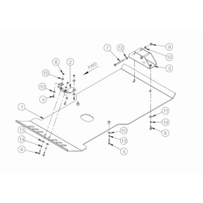 Skliplate motor Toyota Prado J12 '02-'09  (aluminium)