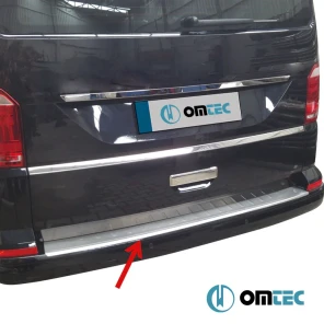 Lastebeskyttelse på bakre støtfanger VW Transporter '03-22' (rustfritt)