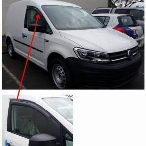 Vindavviser VW CADDY, '05-'20 / TOURAN '16-'19 SMOKE (390 175)