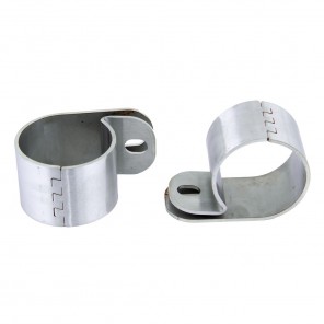 Lykteklammer 76 mm, polert rustfritt (par)