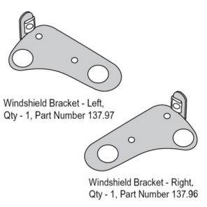Windshield Bracket right+left for Bestop Supertop CJ/YJ