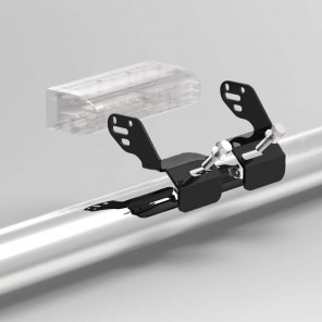 Universal brakett for LED-bar, Passer 60 - 70 mm rør, sort